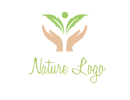 hands in leaf logo