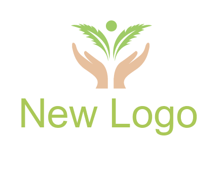 hands in leaf logo