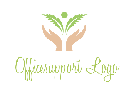 hands in leaf logo