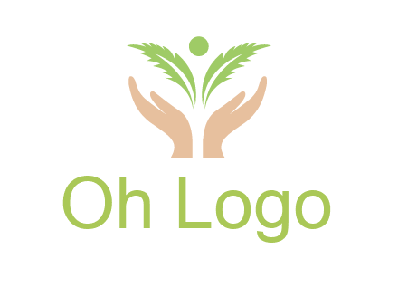 hands in leaf logo