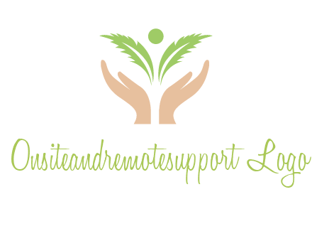 hands in leaf logo