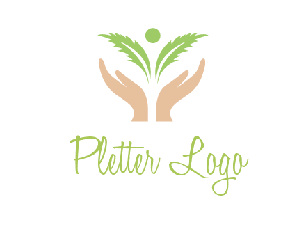 hands in leaf logo