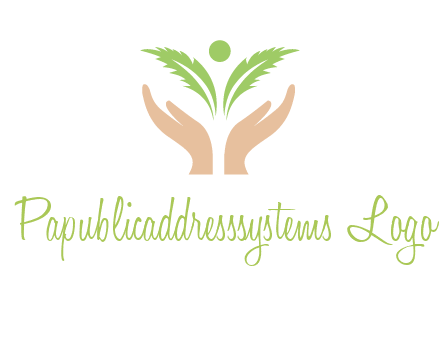 hands in leaf logo