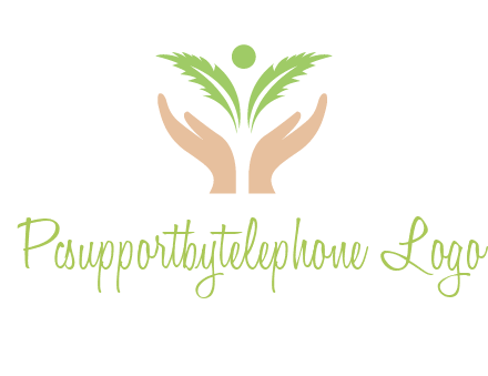 hands in leaf logo