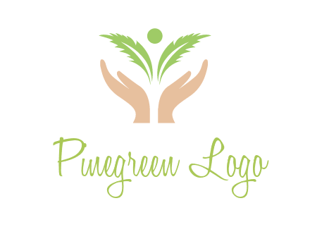 hands in leaf logo