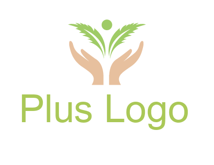 hands in leaf logo