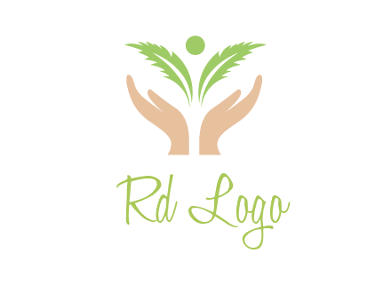 hands in leaf logo