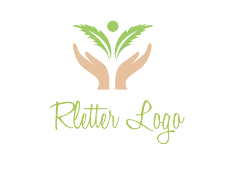 hands in leaf logo