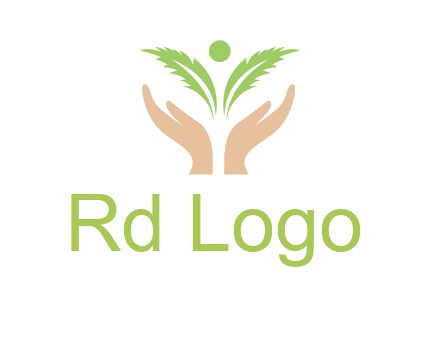 hands in leaf logo
