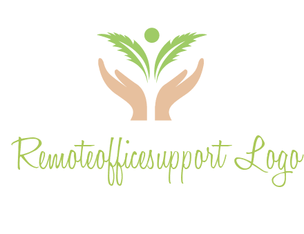 hands in leaf logo