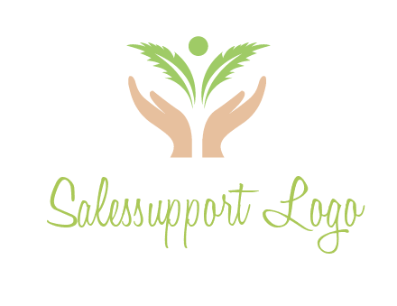 hands in leaf logo