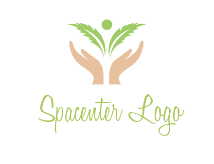 hands in leaf logo