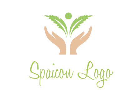 hands in leaf logo