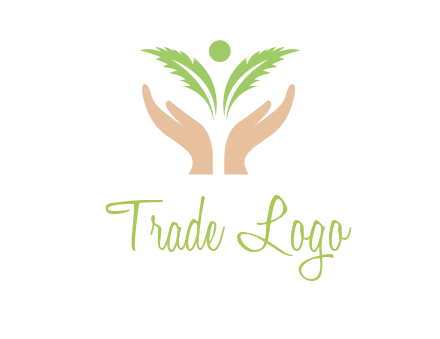 hands in leaf logo
