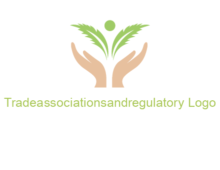 hands in leaf logo