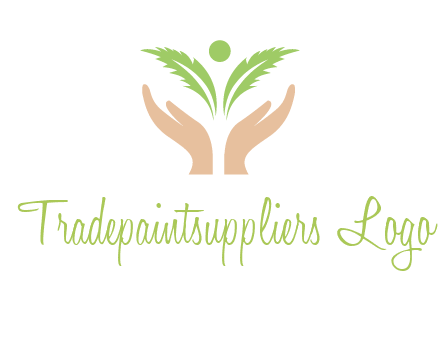 hands in leaf logo