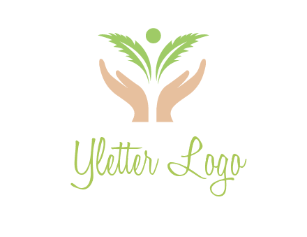 hands in leaf logo
