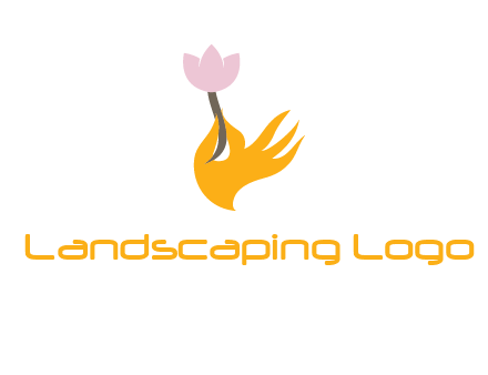 hand with flower logo