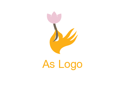 hand with flower logo