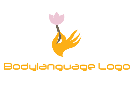 hand with flower logo