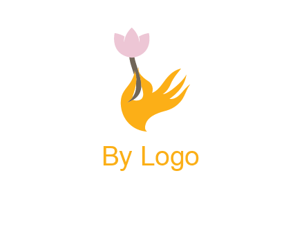 hand with flower logo