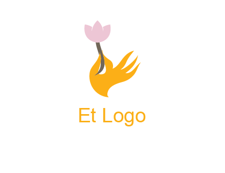 hand with flower logo