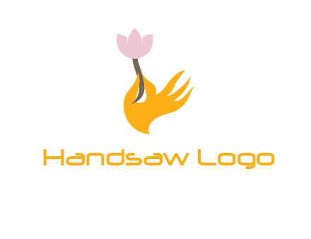 hand with flower logo