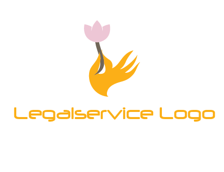 hand with flower logo