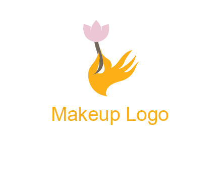 hand with flower logo