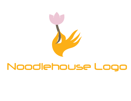 hand with flower logo