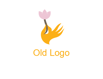 hand with flower logo
