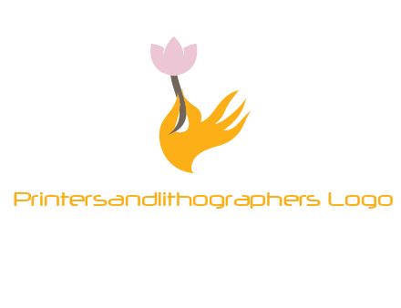 hand with flower logo