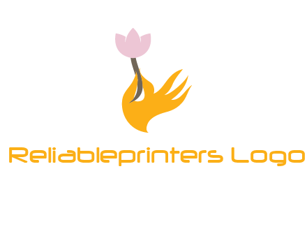 hand with flower logo
