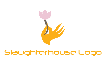 hand with flower logo