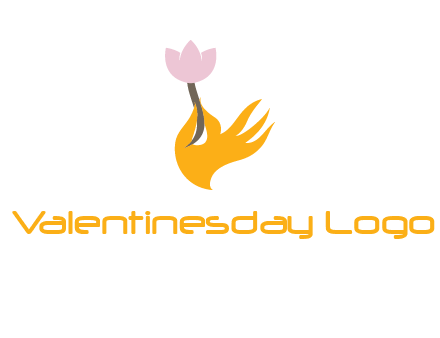 hand with flower logo
