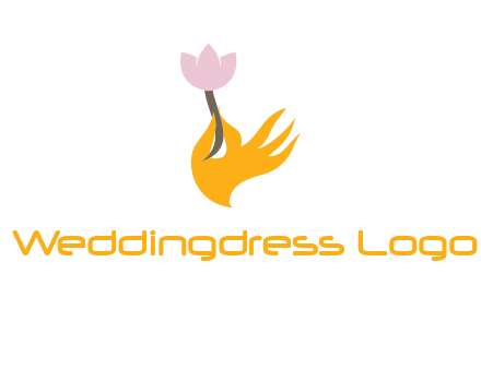 hand with flower logo