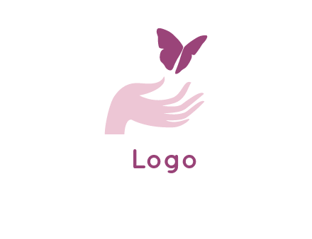 hand and butterfly logo