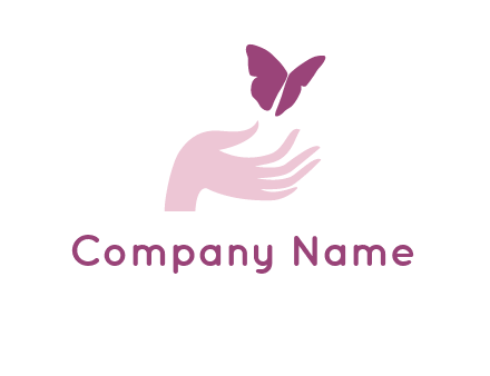 hand and butterfly logo