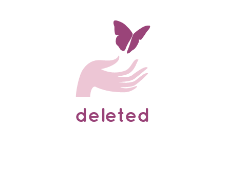 hand and butterfly logo