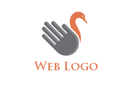 hand with duck logo