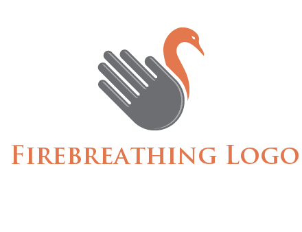 hand with duck logo