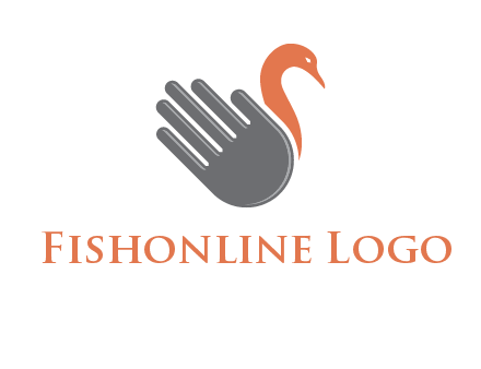 hand with duck logo