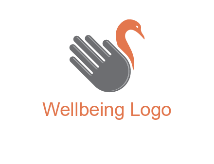 hand with duck logo