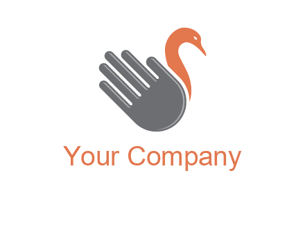 hand with duck logo