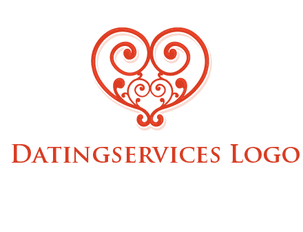 heart matchmaking logo design