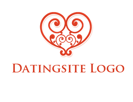 heart matchmaking logo design