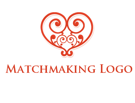 heart matchmaking logo design
