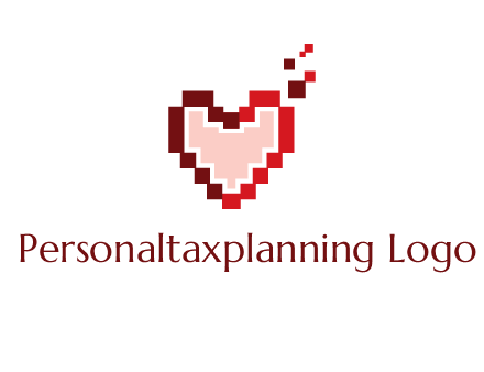 heart pixel icon