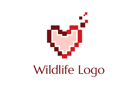 heart pixel icon