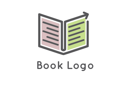 book with line arrow icon